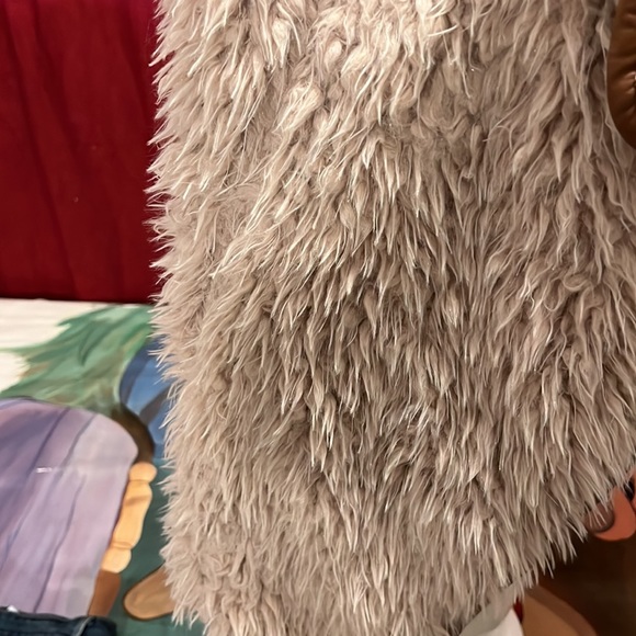 Faux sheep Fleece jacket. Reversible with soft thick velour & thick Sherpa vest - Picture 3 of 7